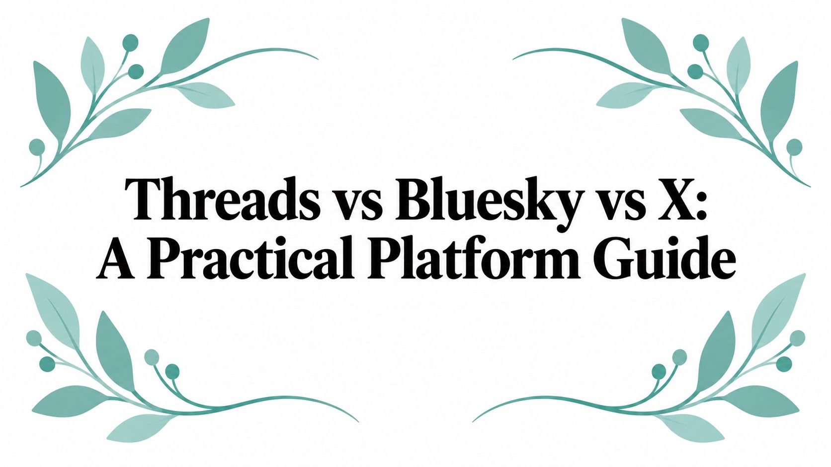 Threads vs Bluesky vs X: A Practical Platform Guide