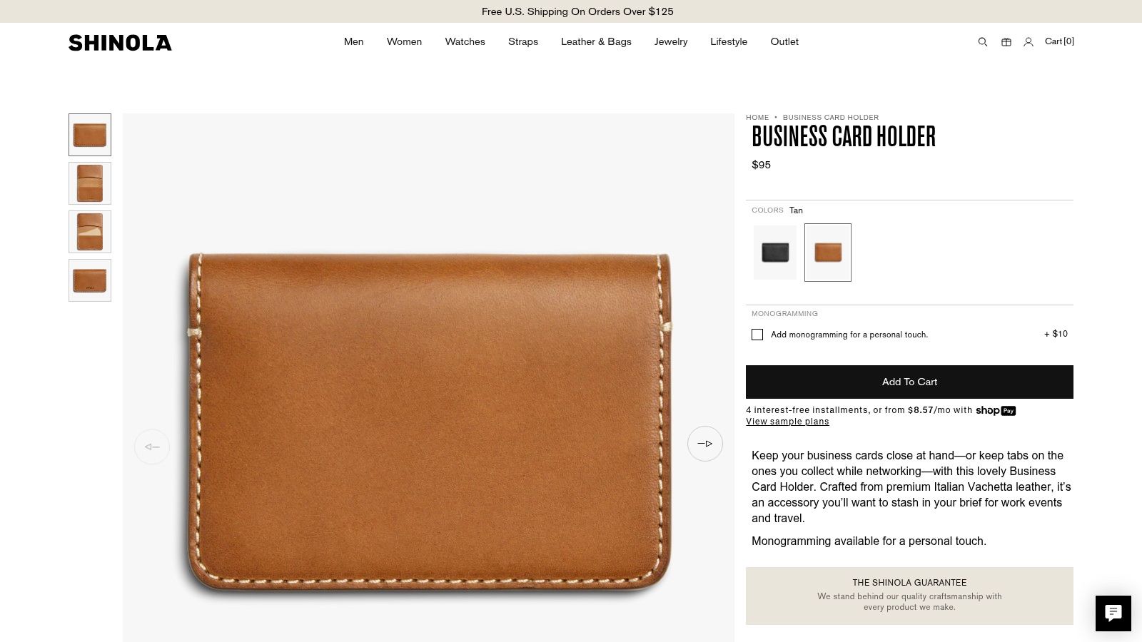 Shinola Business Card Holder