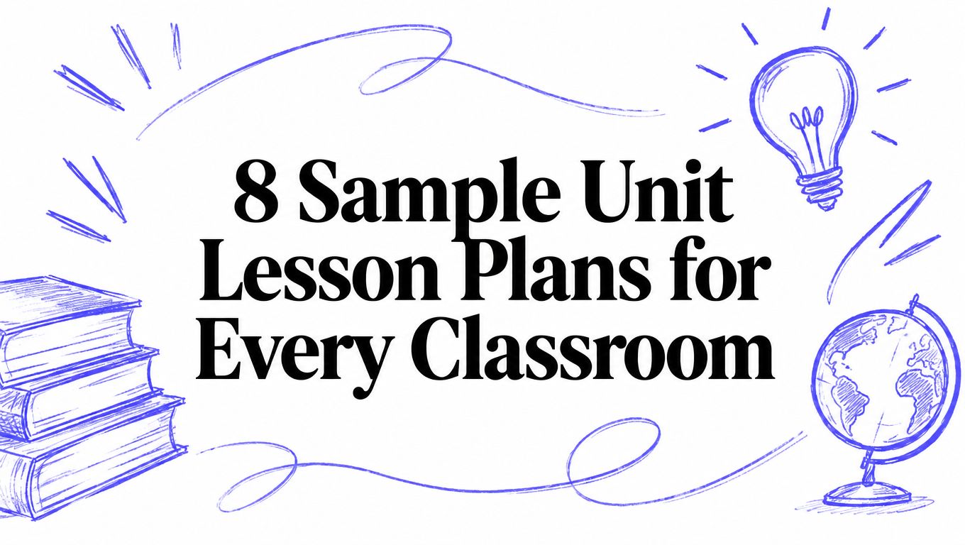 8 Sample Unit Lesson Plans for Every Classroom