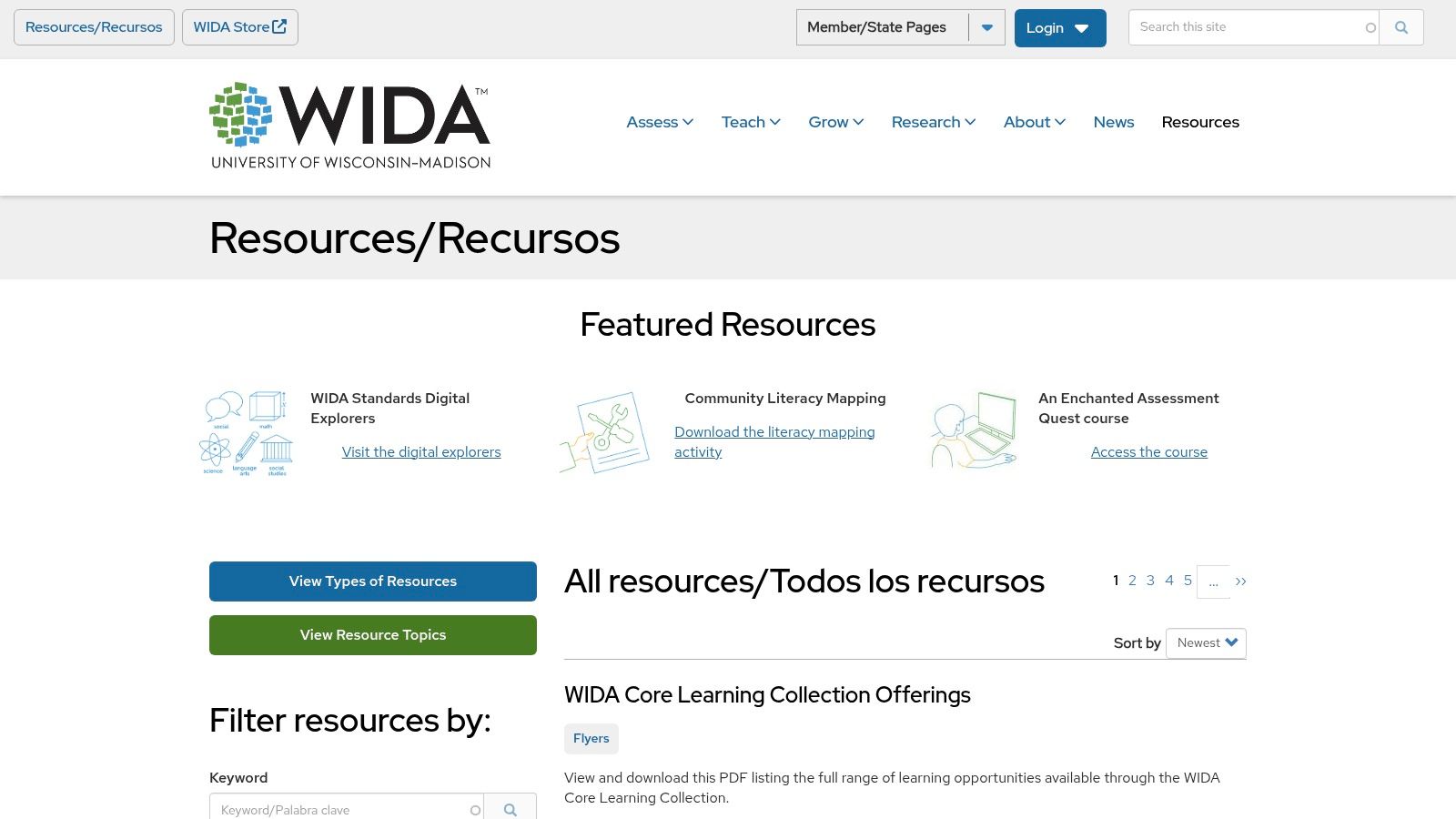 WIDA Resource Library