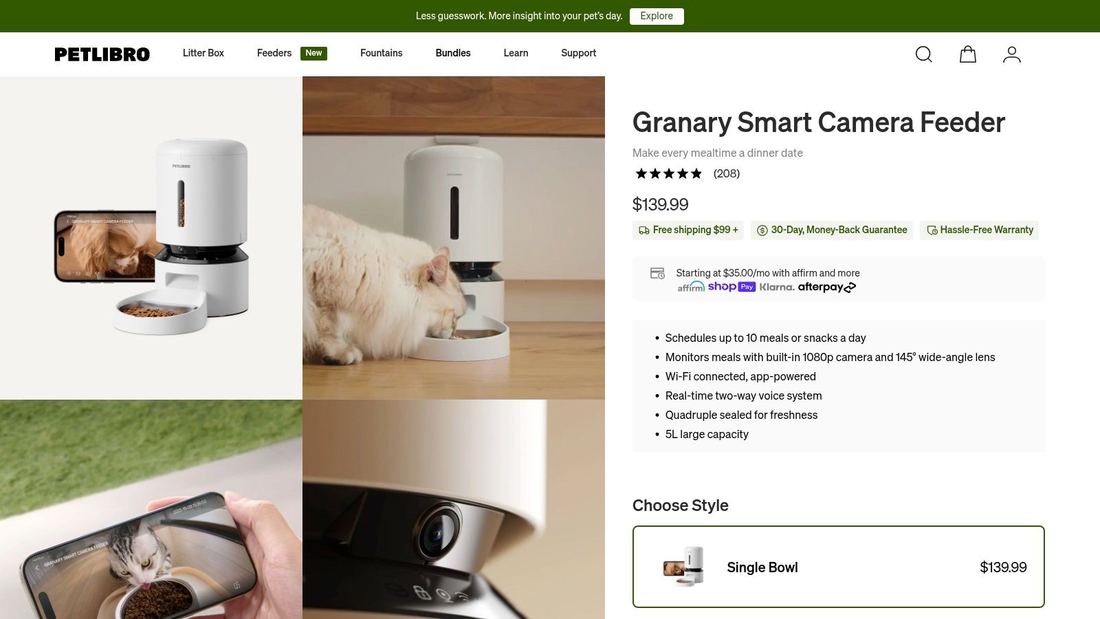PETLIBRO Granary Smart Camera Feeder