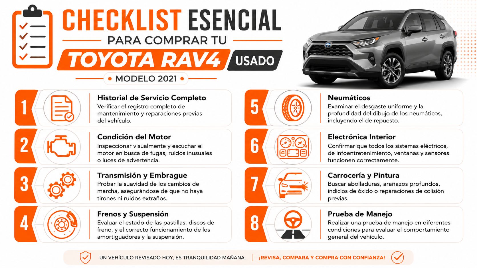 Checklist de Inspección Esencial Antes de Comprar tu RAV4