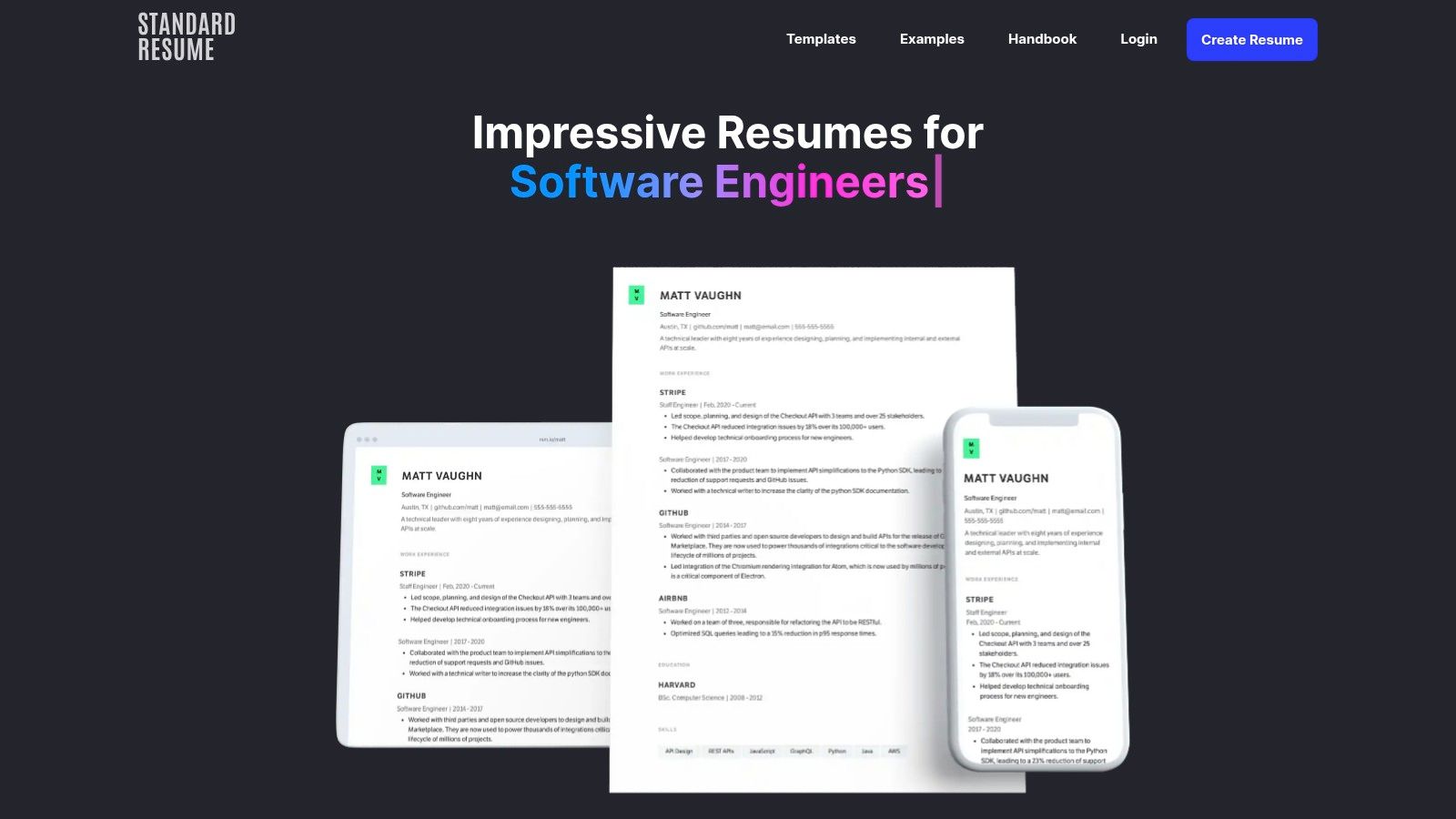 Standard Resume