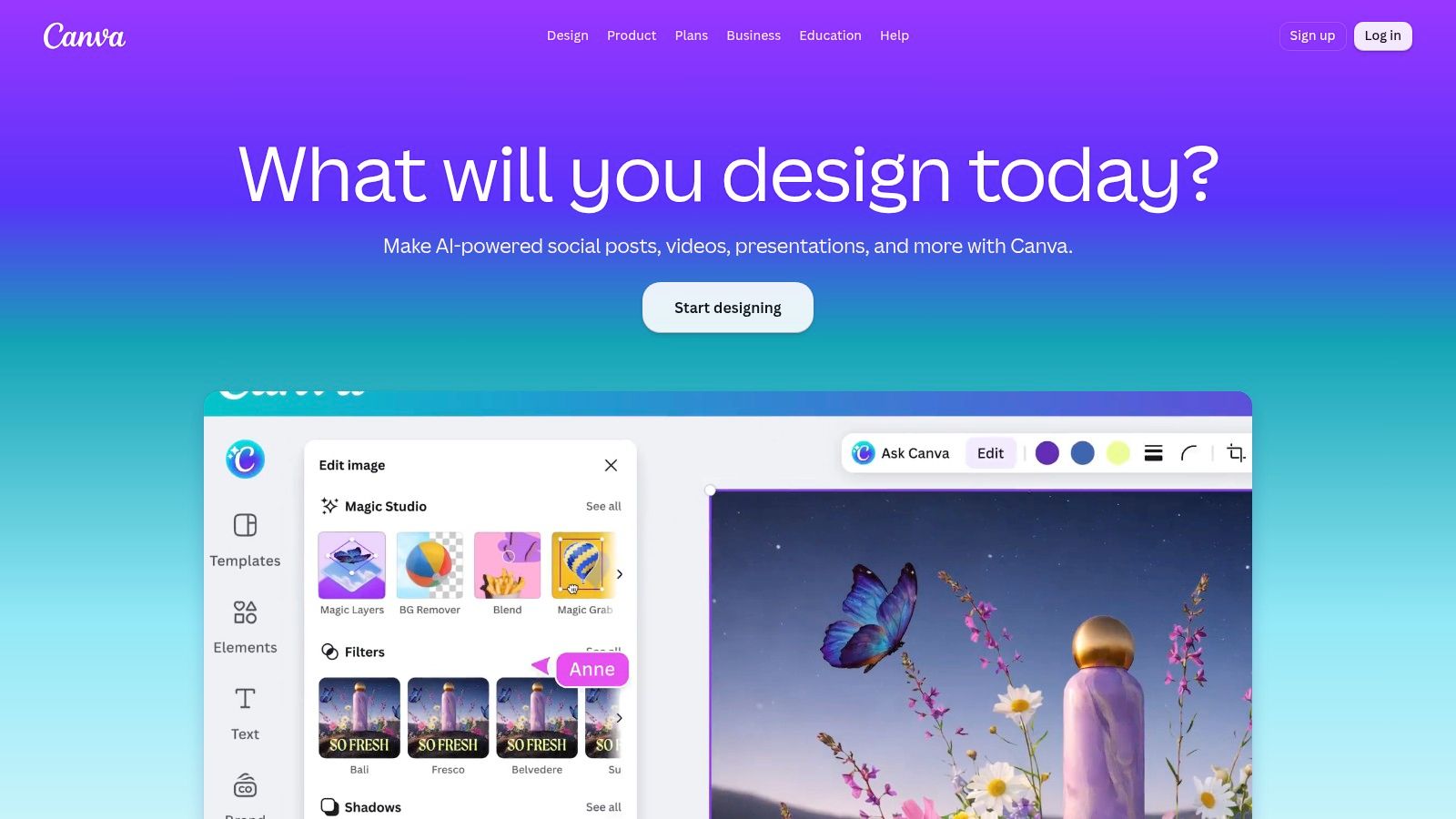 Canva, free resume builder