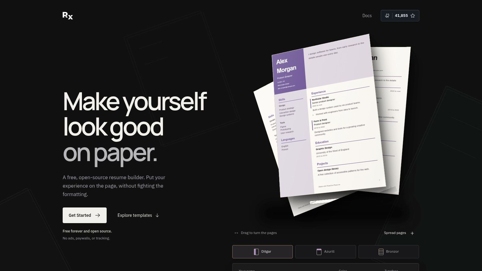 Reactive Resume (Open-Source)