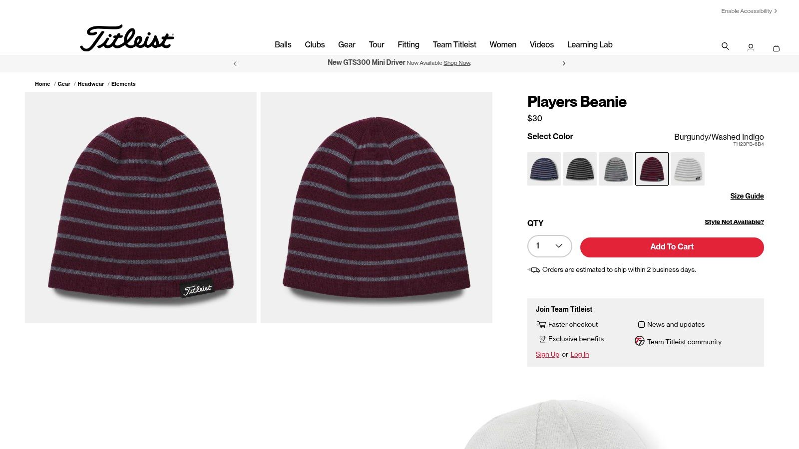 Titleist Players Beanie