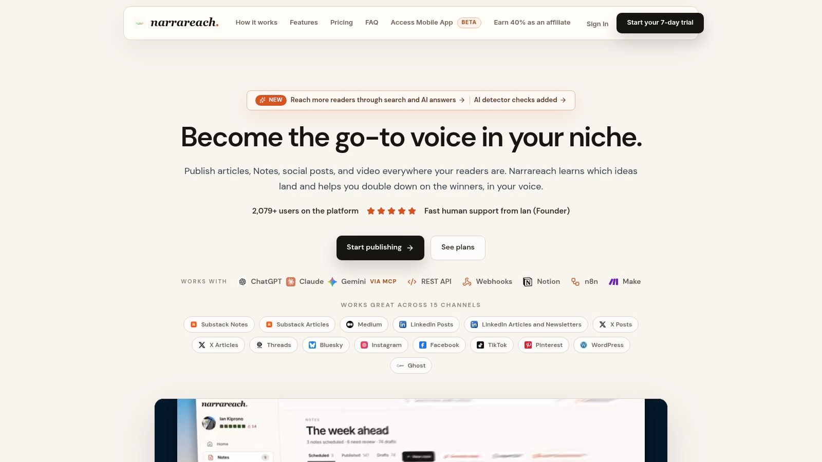 Screenshot from https://www.narrareach.com
