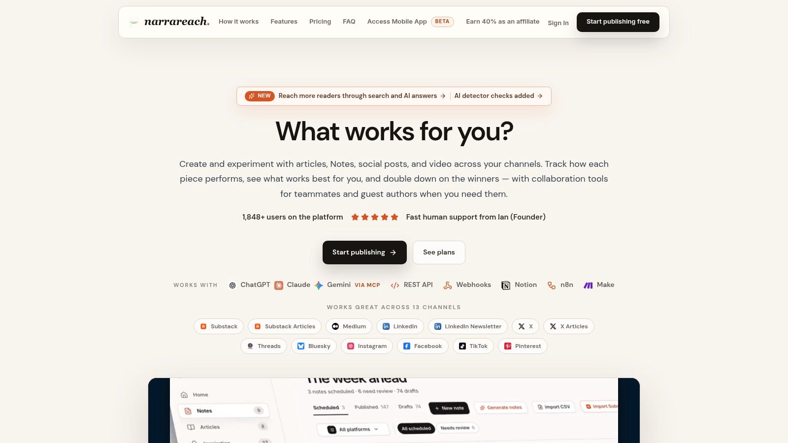 Screenshot from https://www.narrareach.com