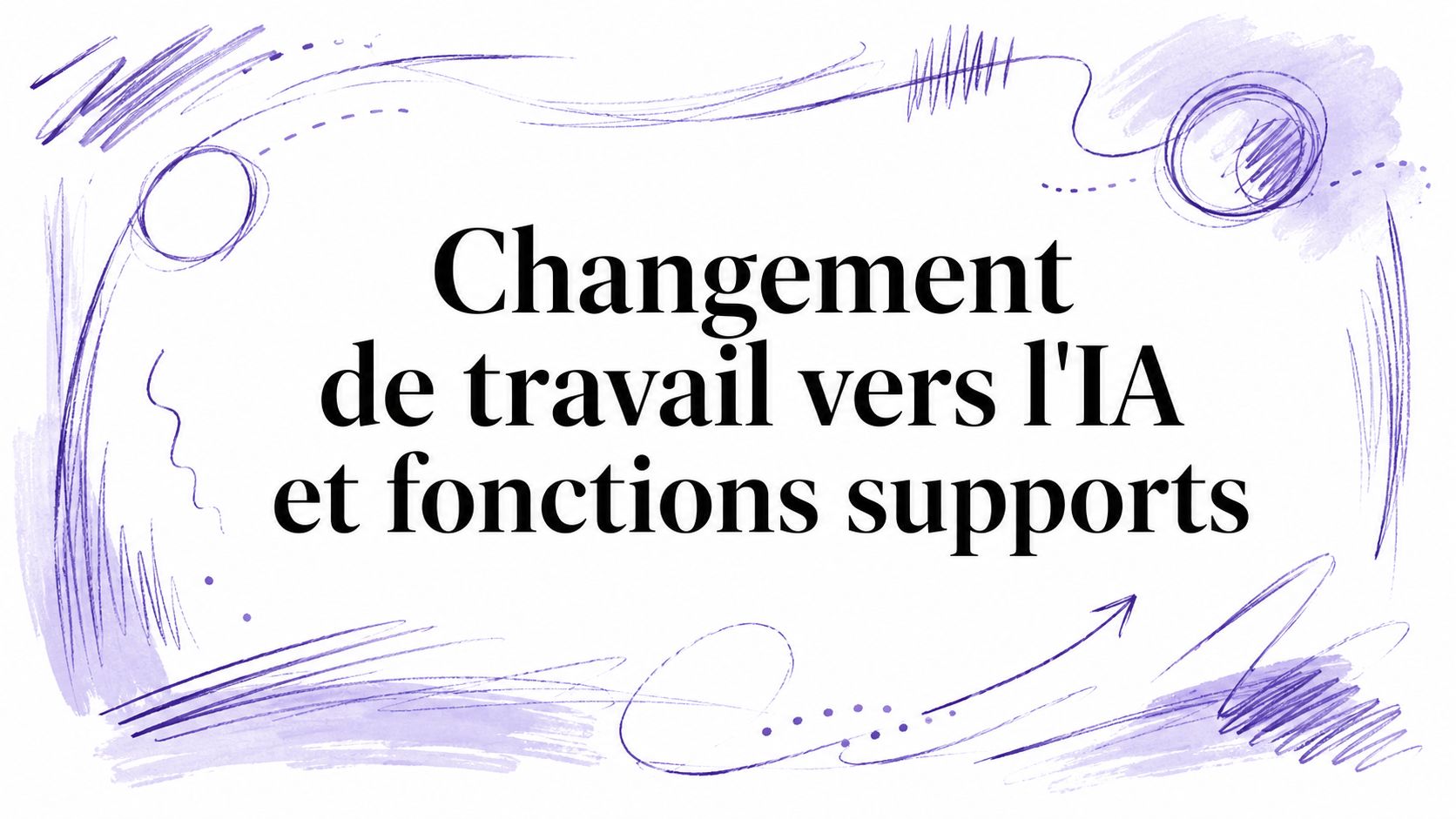 Changement de travail vers l'IA et fonctions supports