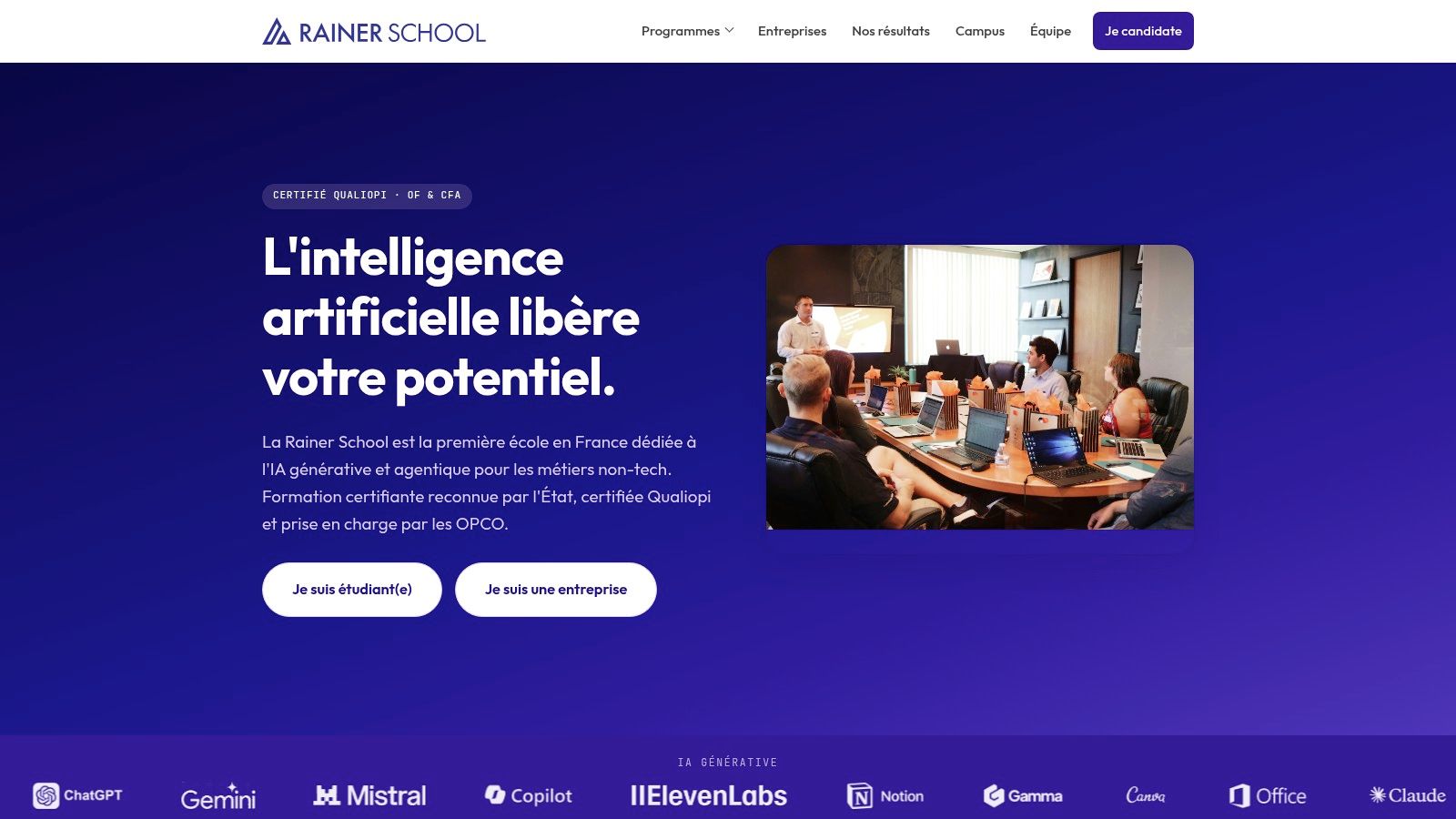 Screenshot from https://www.rainer-school.com