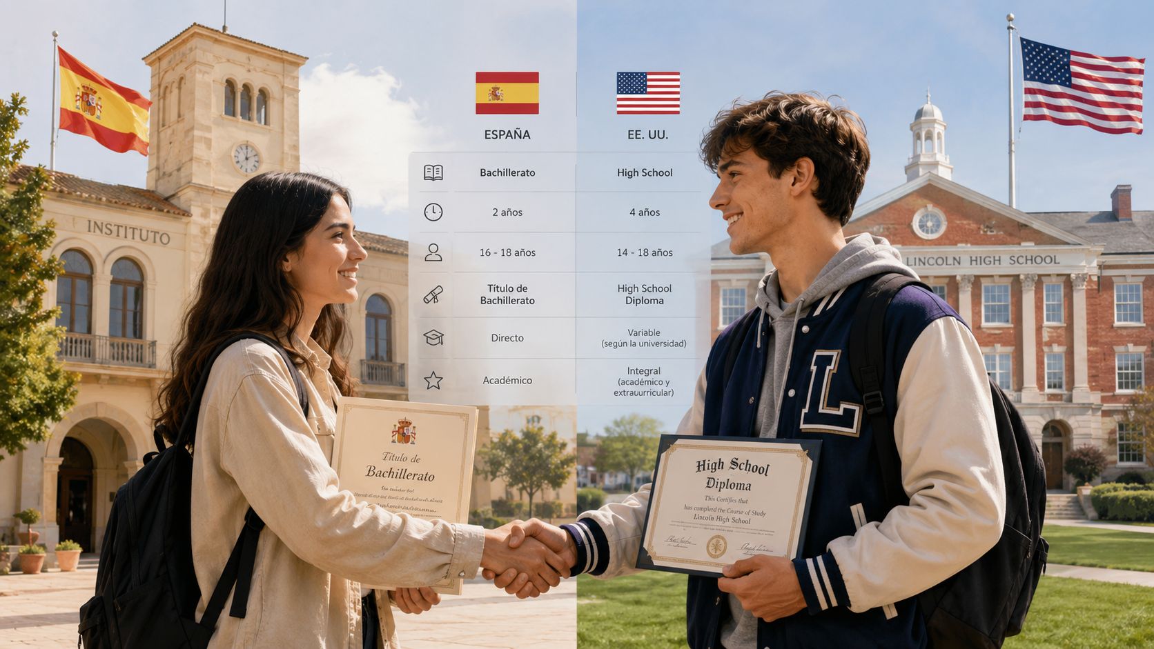 Equivalencia sistema educativo español y americano