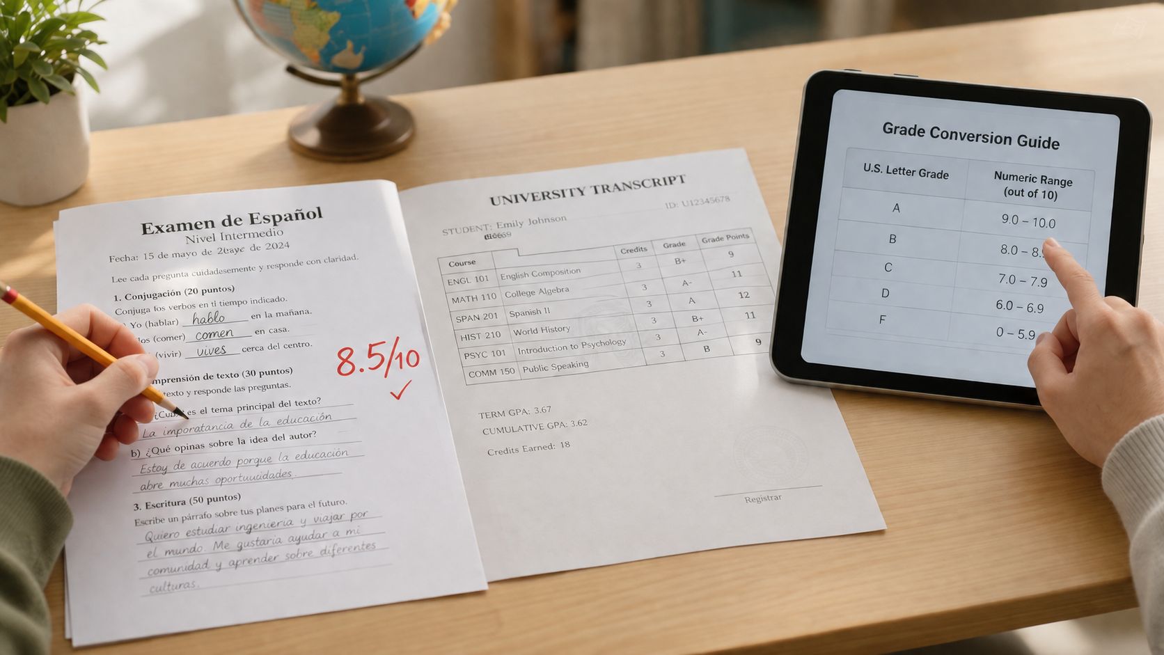 Nota de examen en ingles: Tu nota de examen en inglés