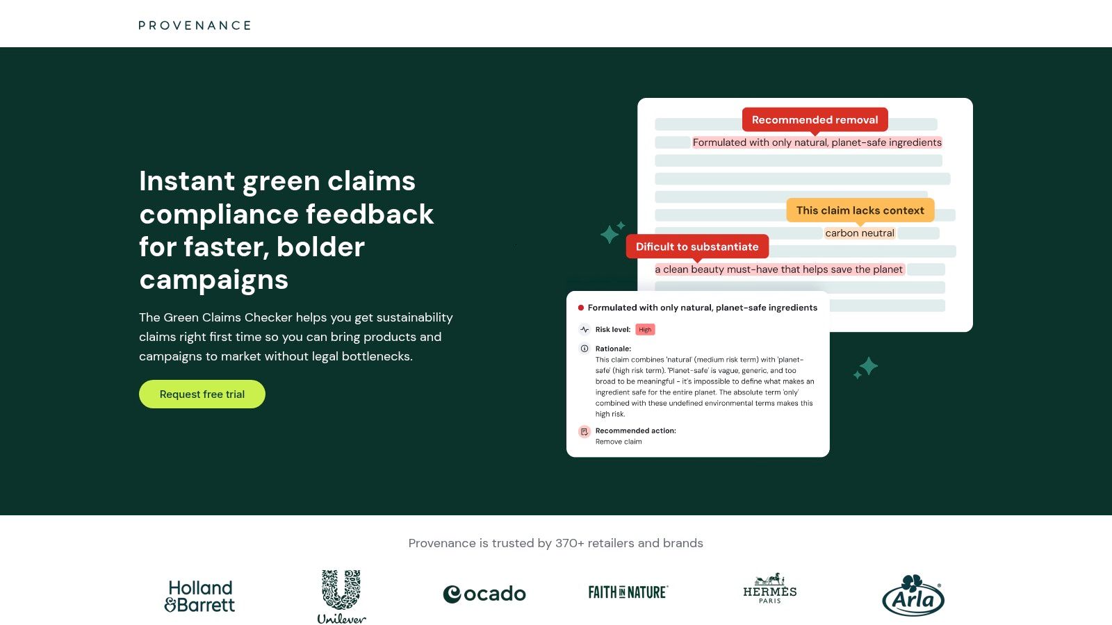Provenance Green Claims Checker
