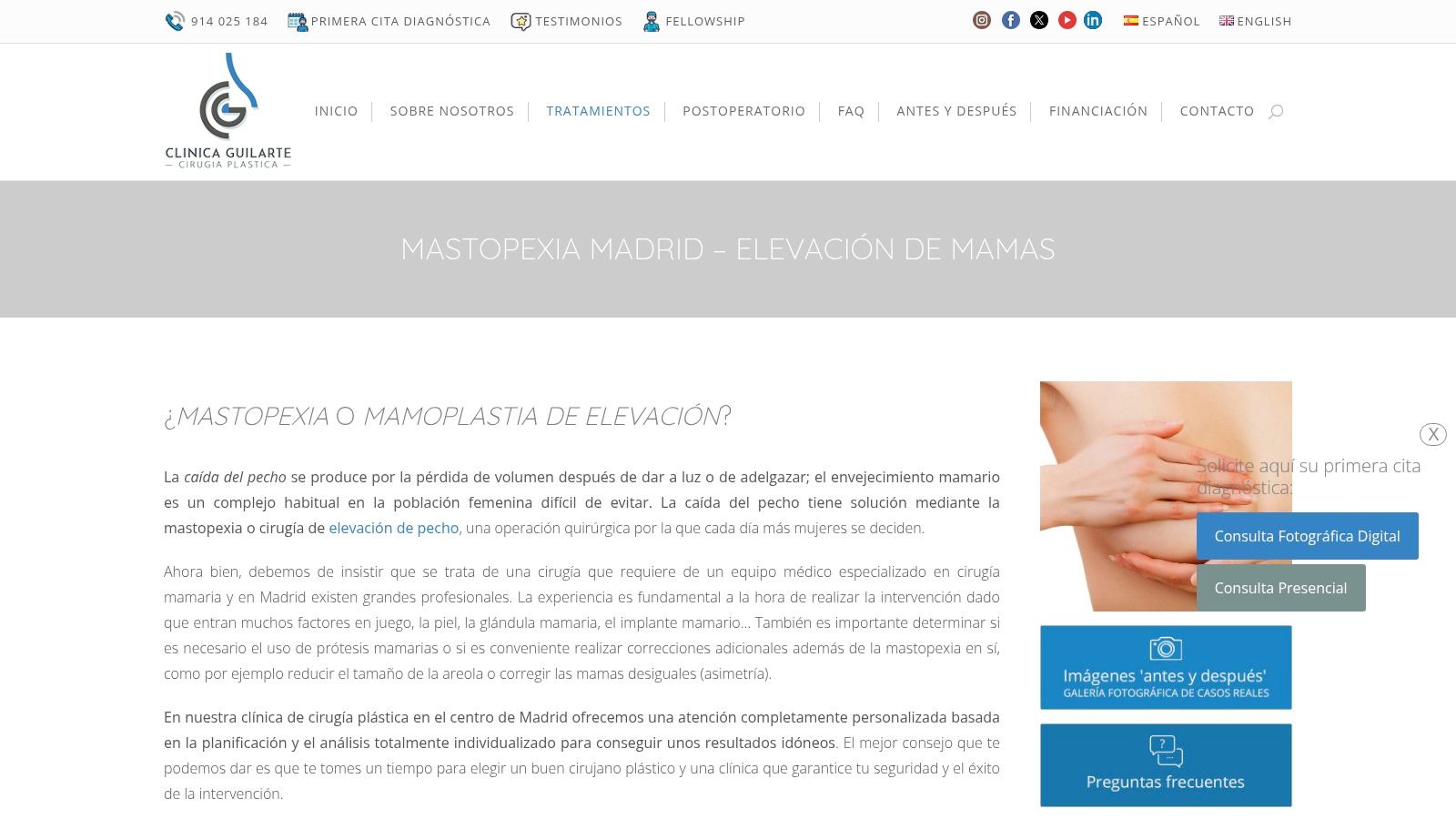 Clínica Dr. Guilarte en Madrid