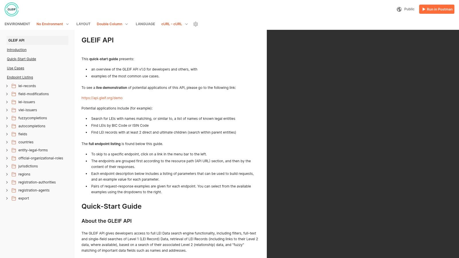 GLEIF LEI Lookup API