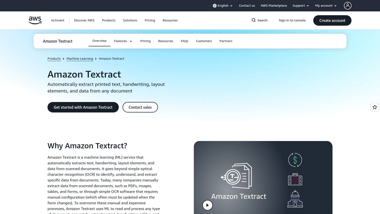 Amazon Textract (AWS)