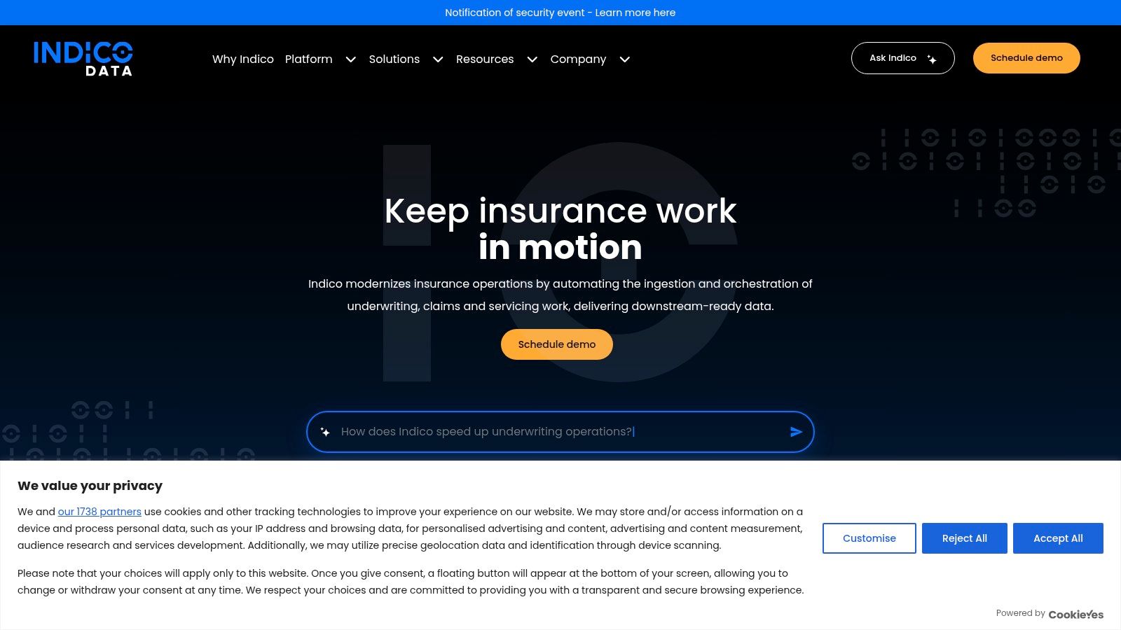 Indico Data (Agentic Decisioning + Intake & Orchestration Platform)