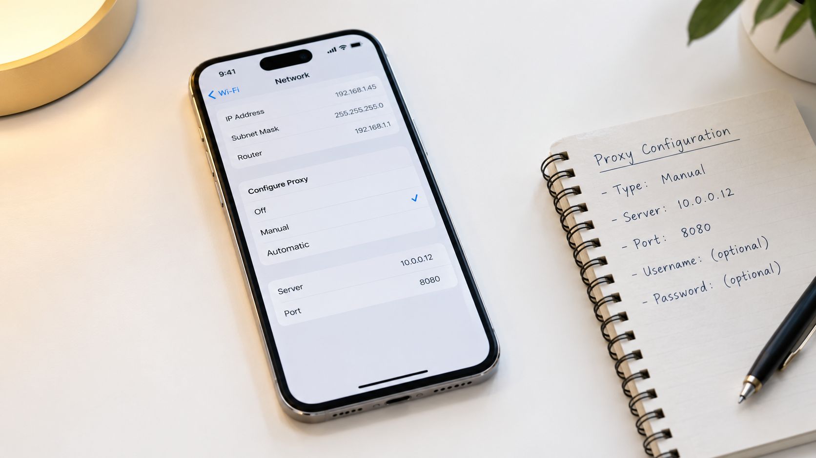 Screenshot from https://assets.evoproxy.example/guides/mobile-proxy/ios-wifi-proxy-settings.png