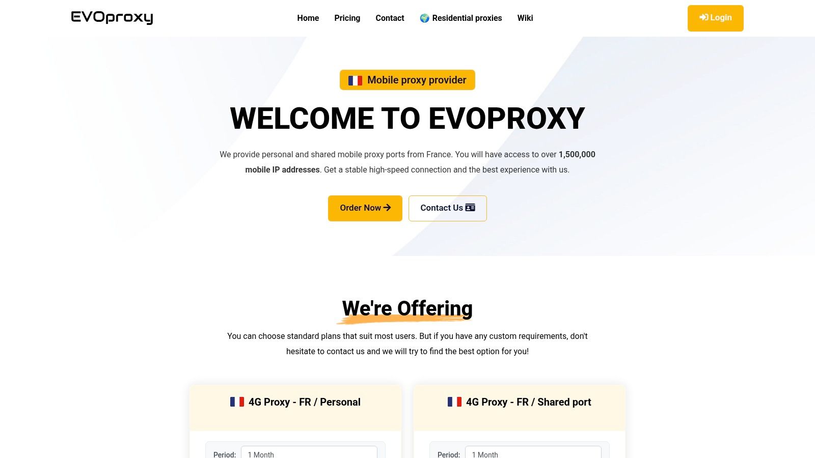 Screenshot from https://evoproxy.com