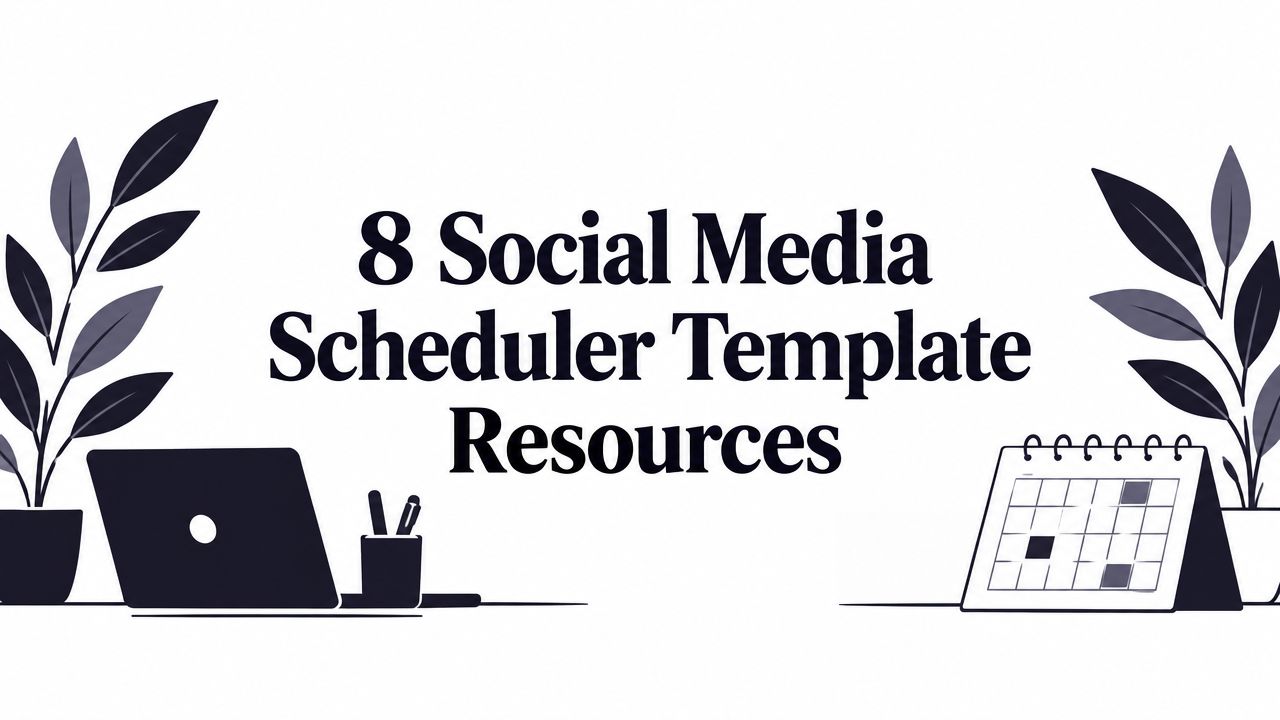 8 Social Media Scheduler Template Resources