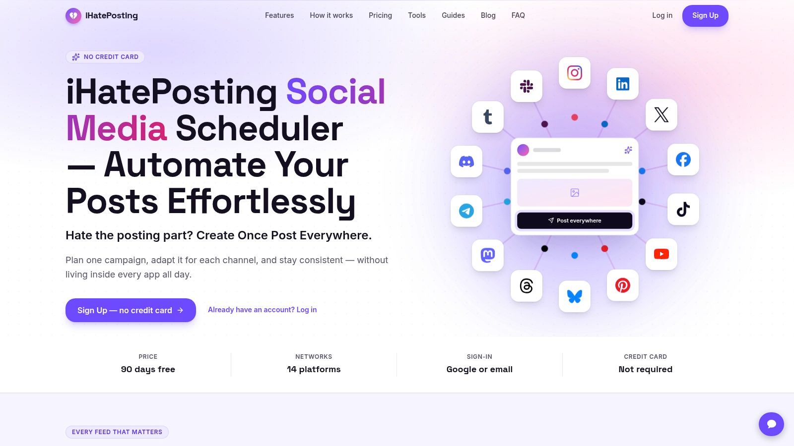 Screenshot from https://ihateposting.com