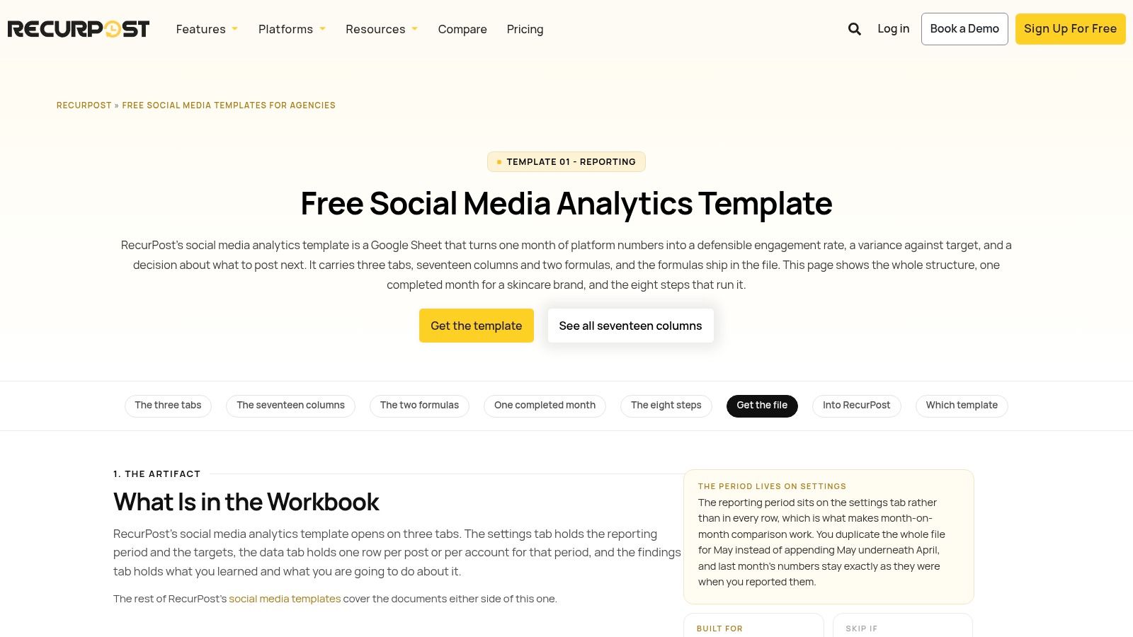 Smartsheet, Social Media Monthly Marketing Report Template