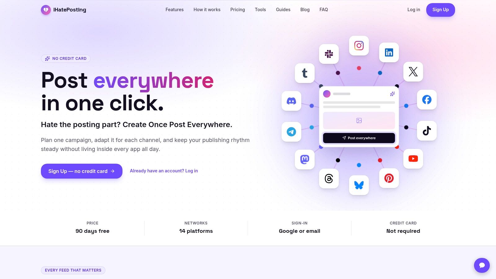 Screenshot from https://ihateposting.com