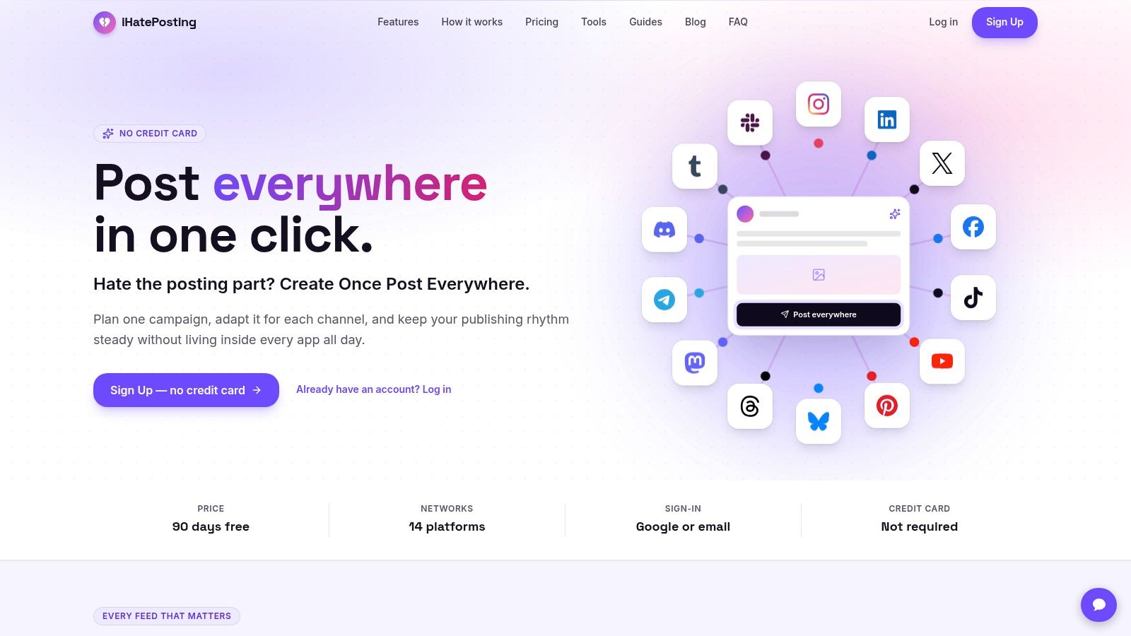 Screenshot from https://ihateposting.com