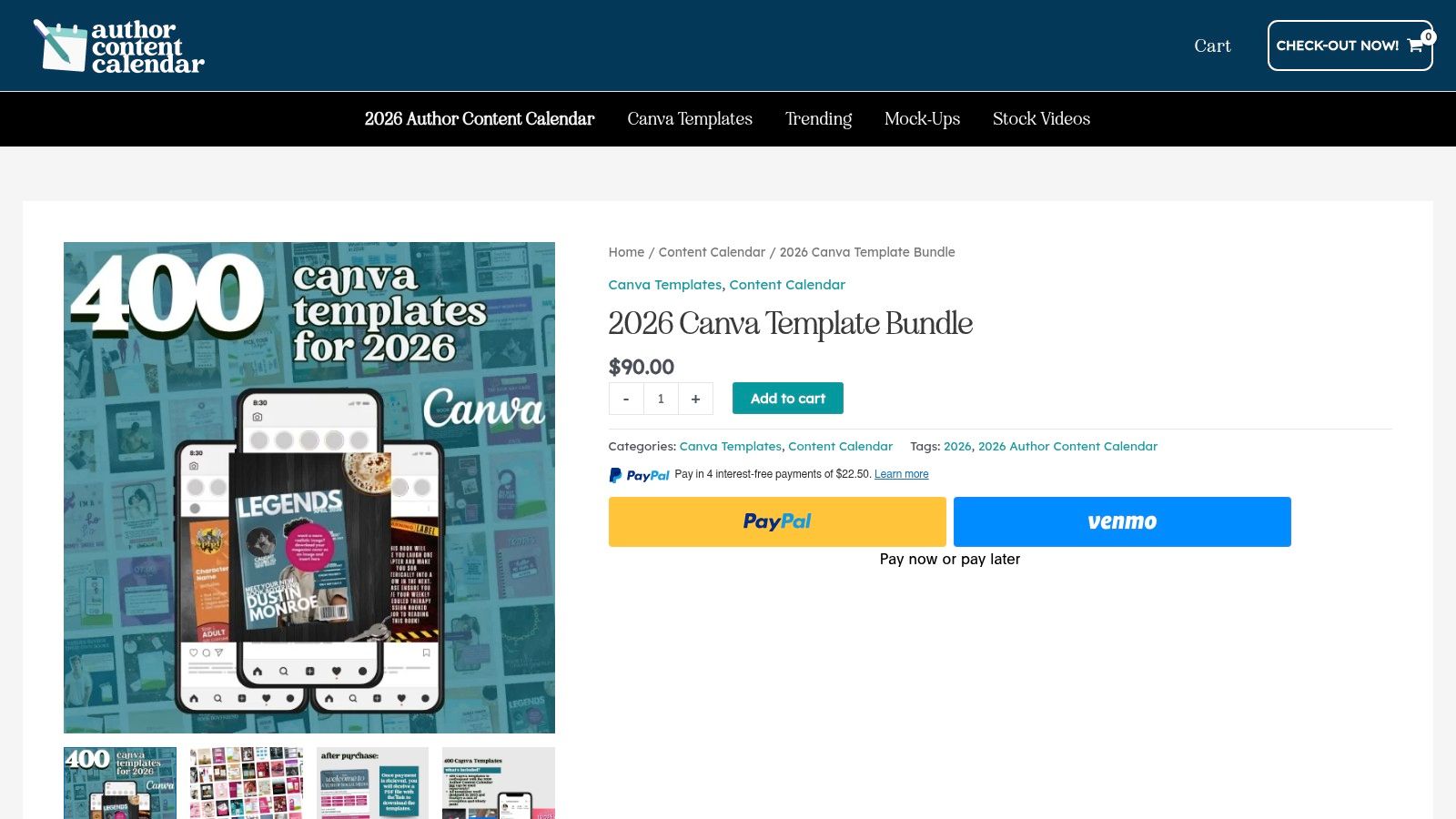 Chital Graphic Canva Content Calendar Collection