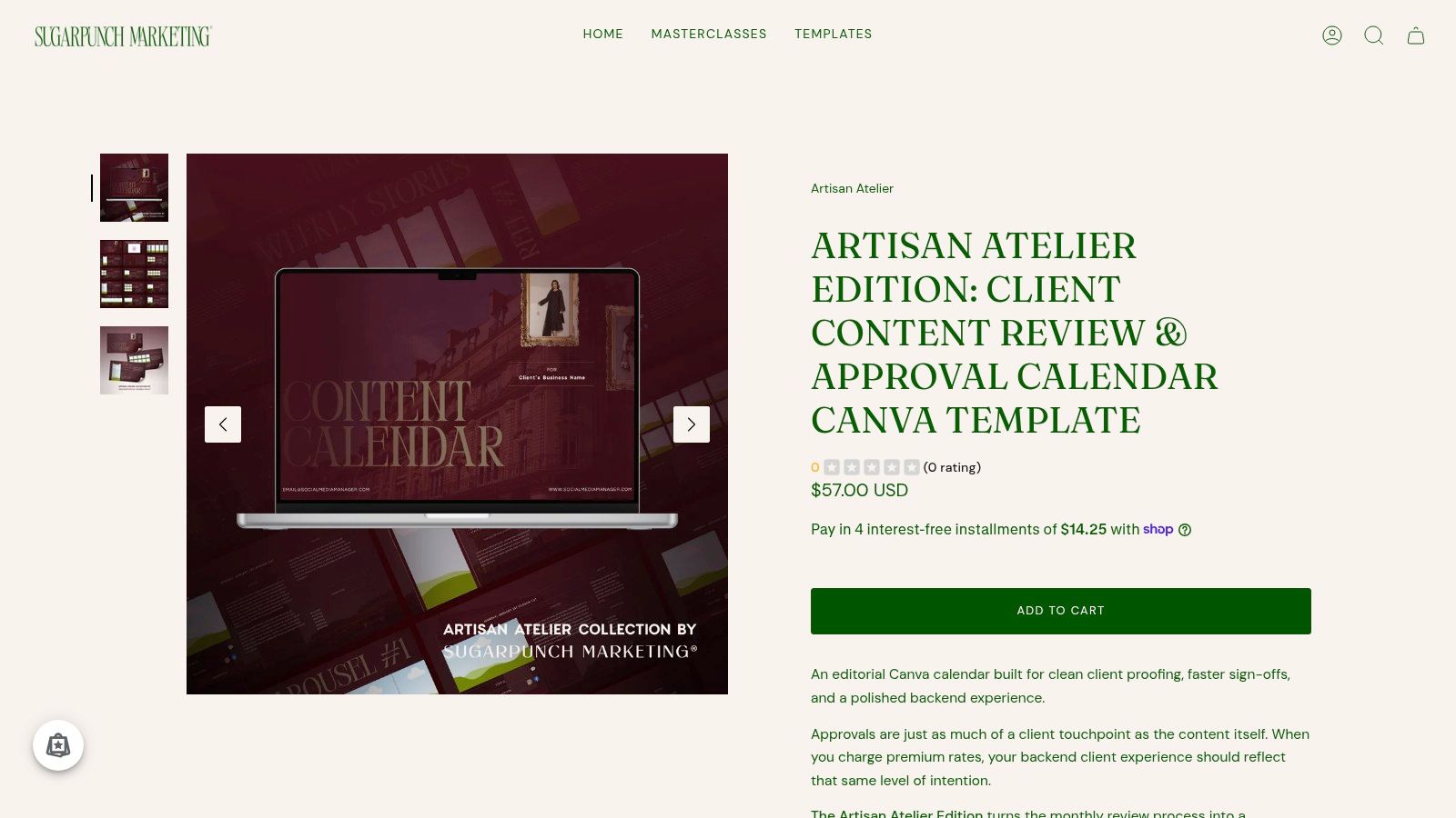 Canva template library Social media calendar templates