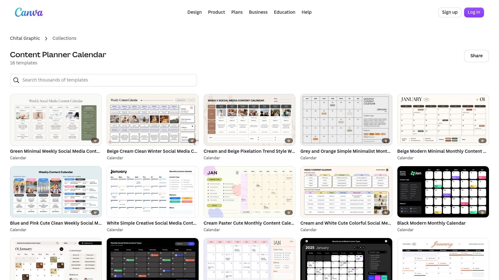 Etsy Canva Sheets Social Media Monthly Content Planner