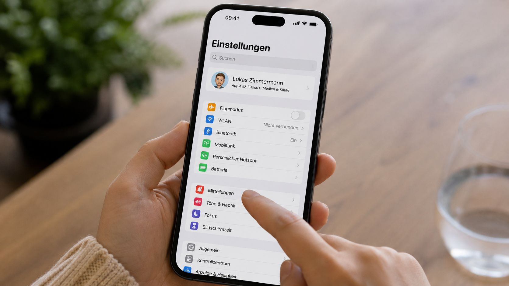 Mitteilungen-Einstellungen auf dem iPhone