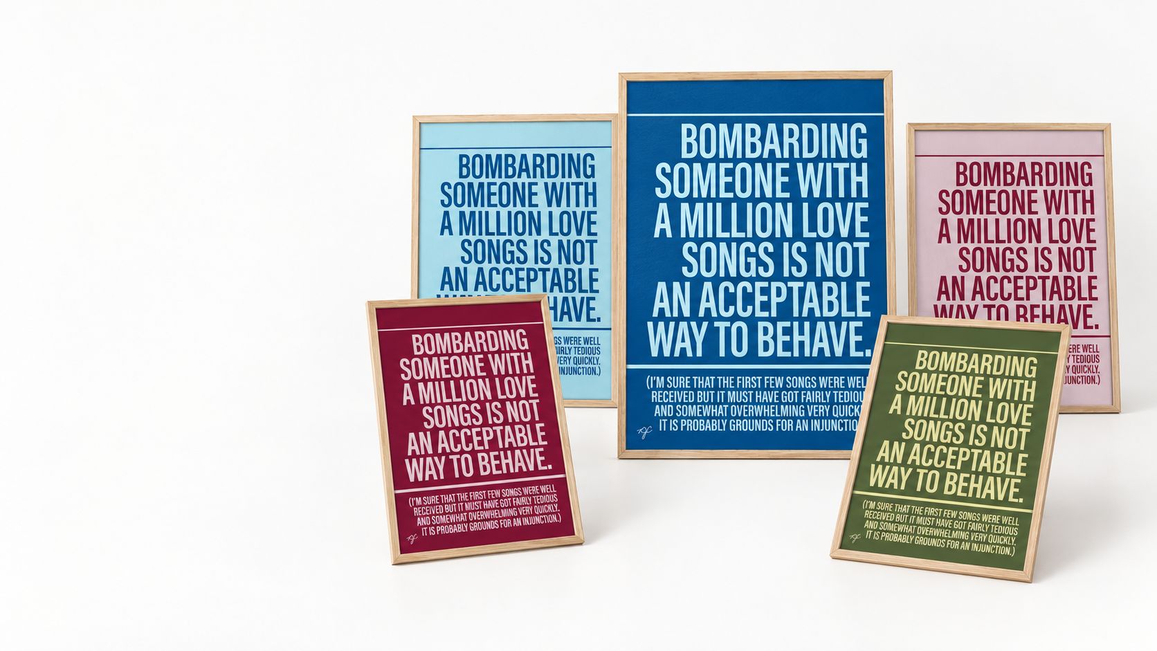 A Million Love Songs print (Wholesale)