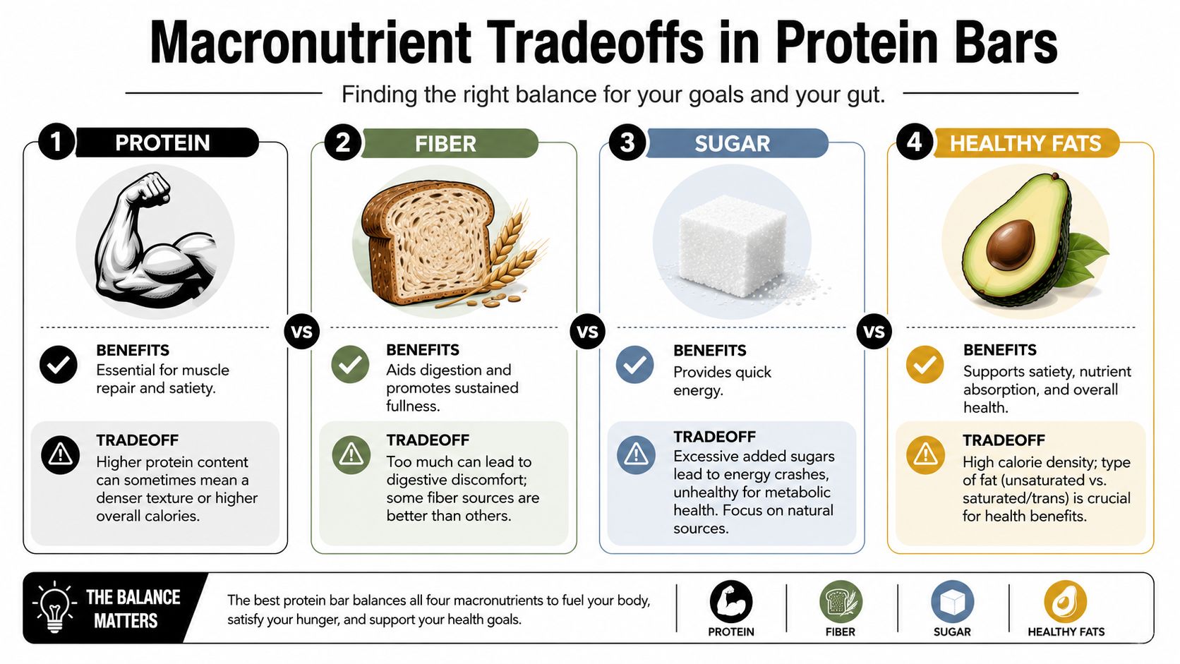 Understanding Key Nutrition Tradeoffs in Every Bar
