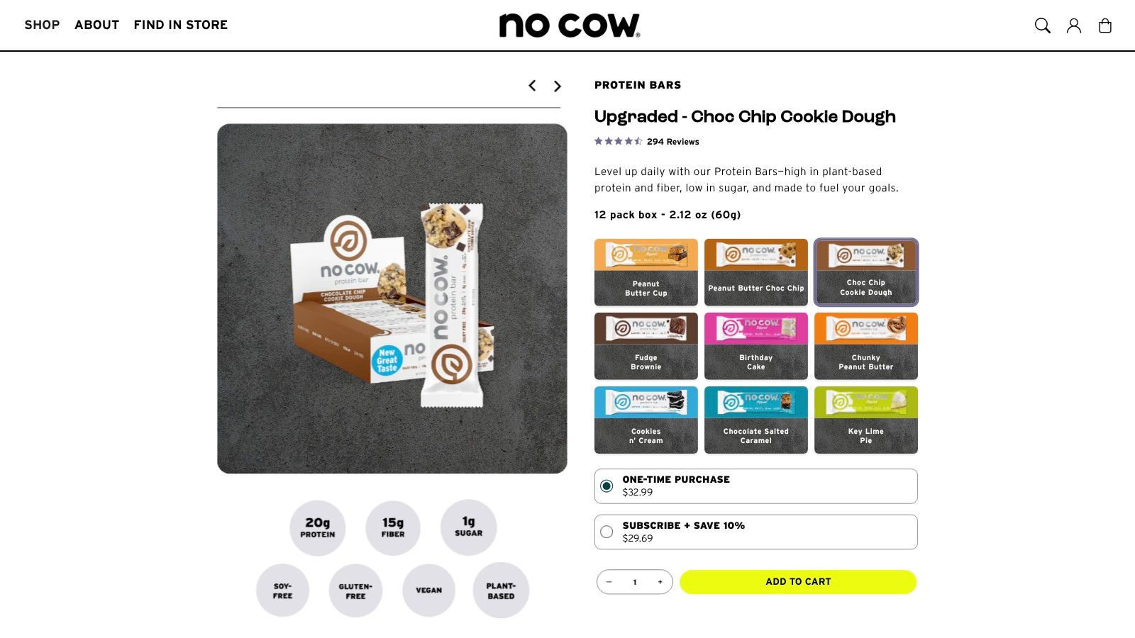 No Cow Protein Bars