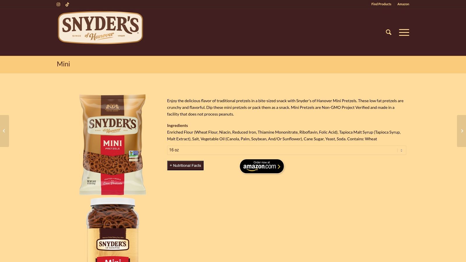 Snyder's of Hanover Mini Pretzels