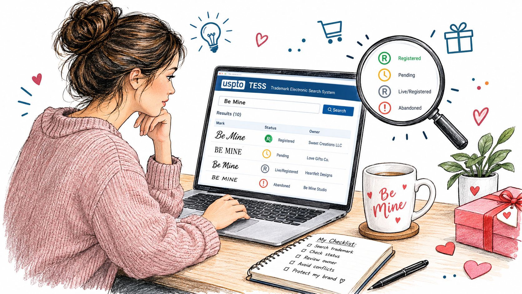 Screenshot from https://tmsearch.uspto.gov/search/search-results