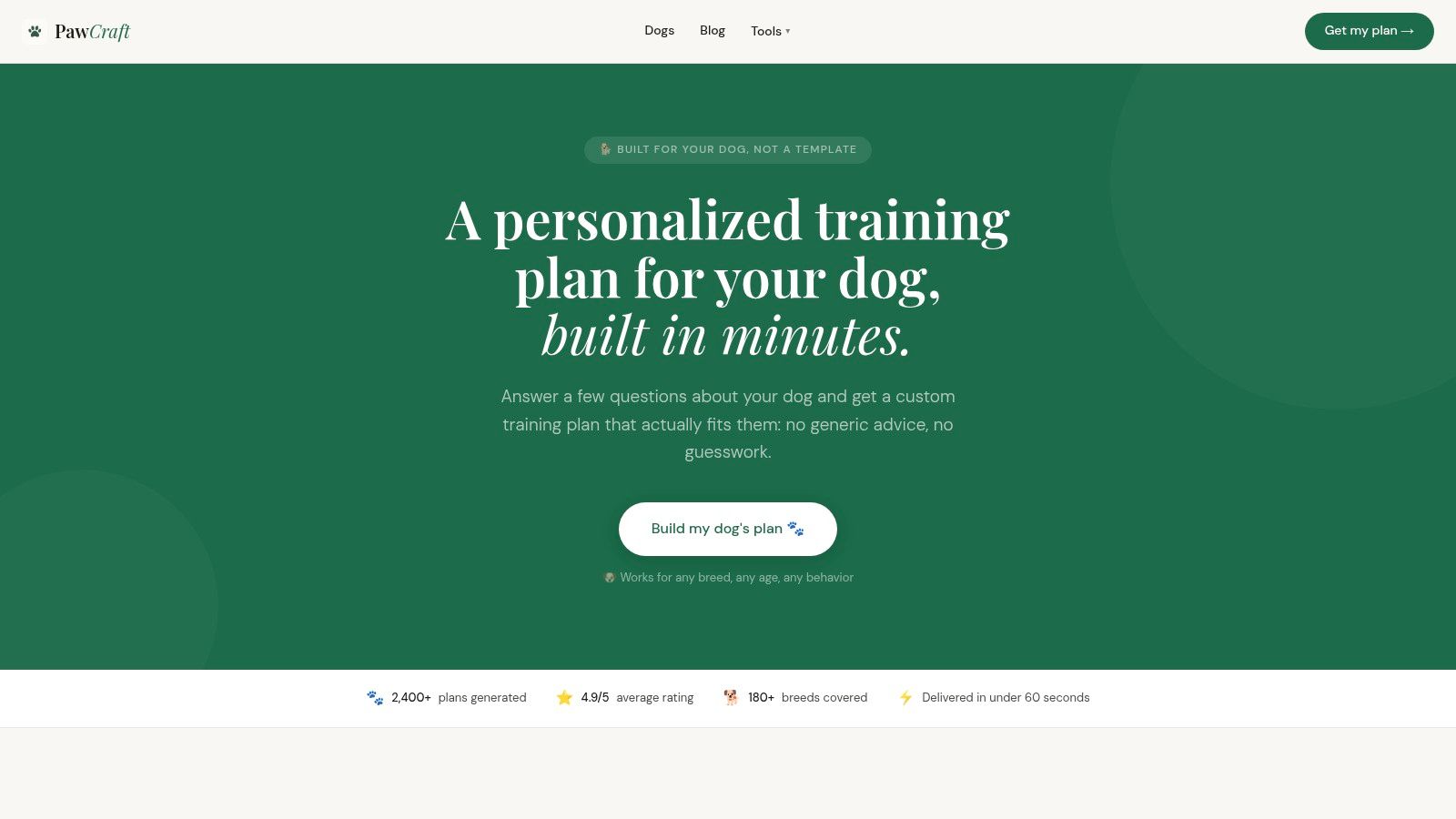 Screenshot from https://mypawcraft.com