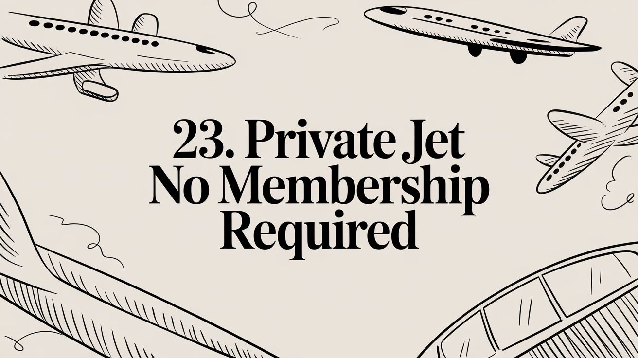 23. Private Jet No Membership Required