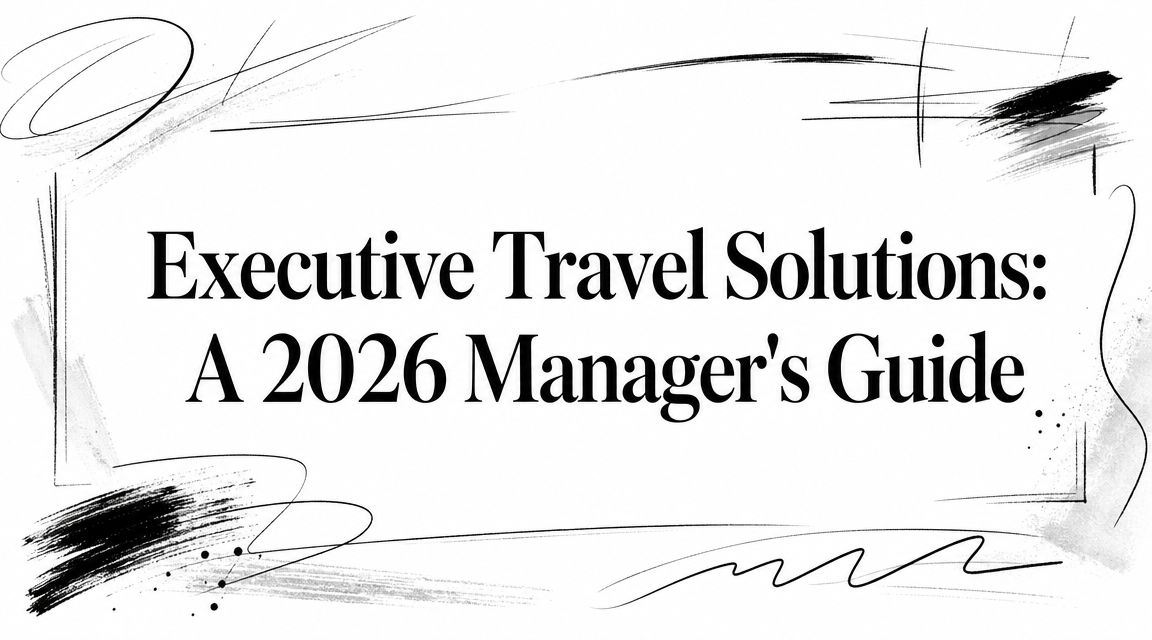 Executive Travel Solutions: A 2026 Manager's Guide