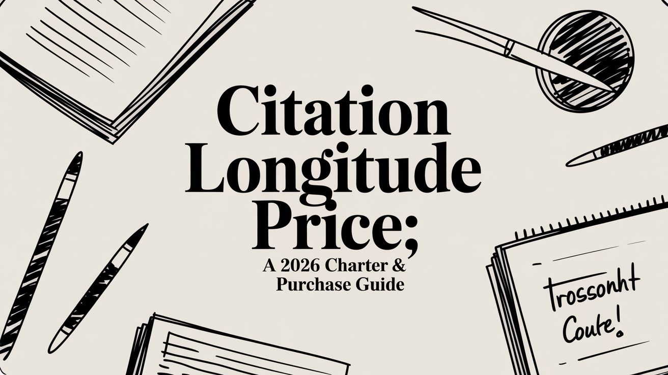 Citation Longitude Price: A 2026 Charter & Purchase Guide