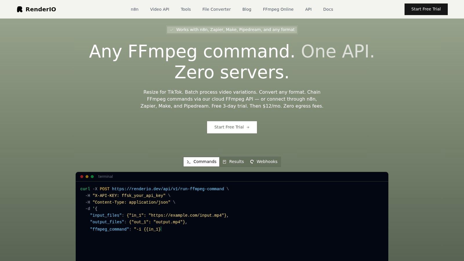 Screenshot from https://renderio.dev