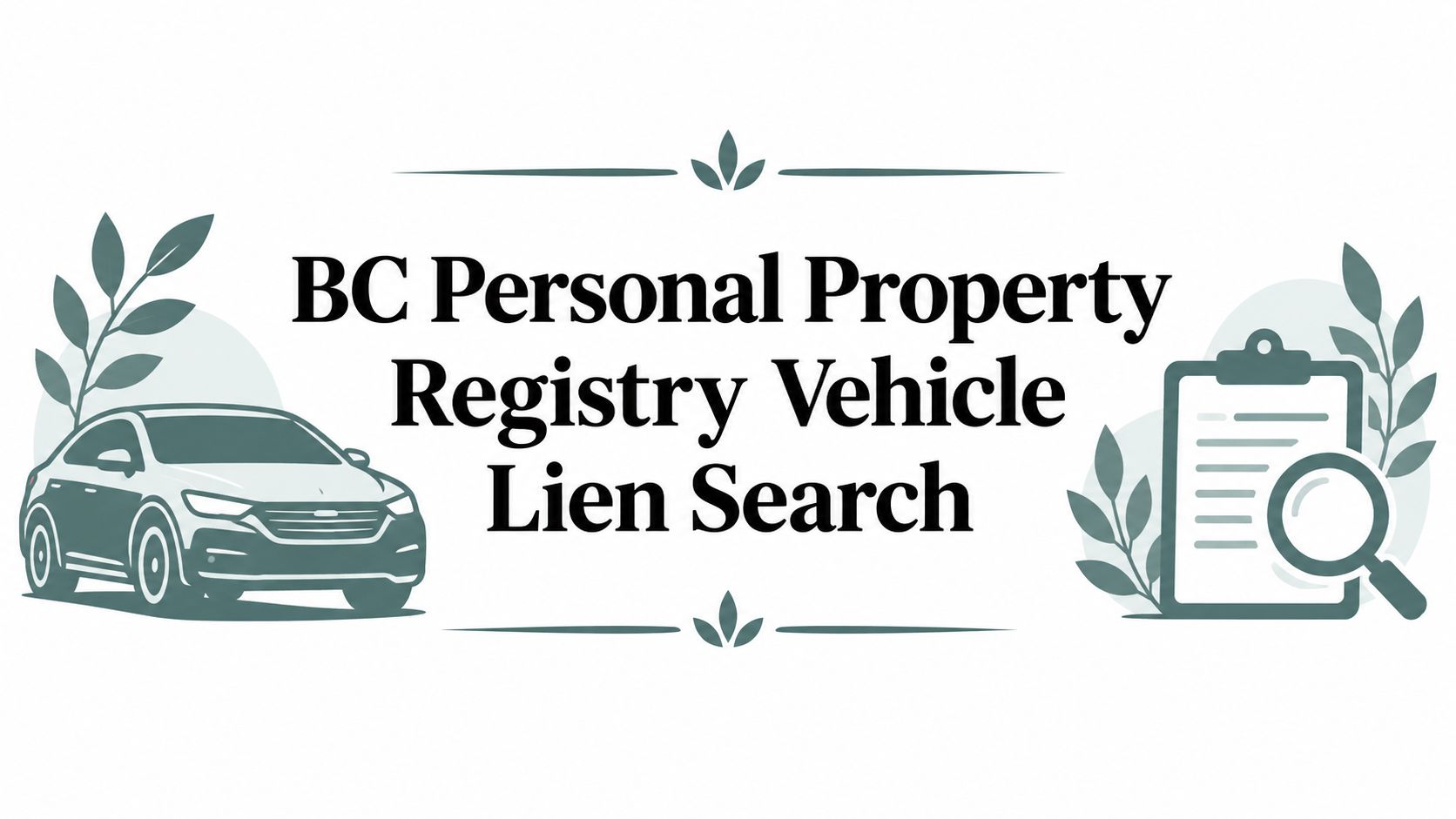 BC Personal Property Registry Vehicle Lien Search