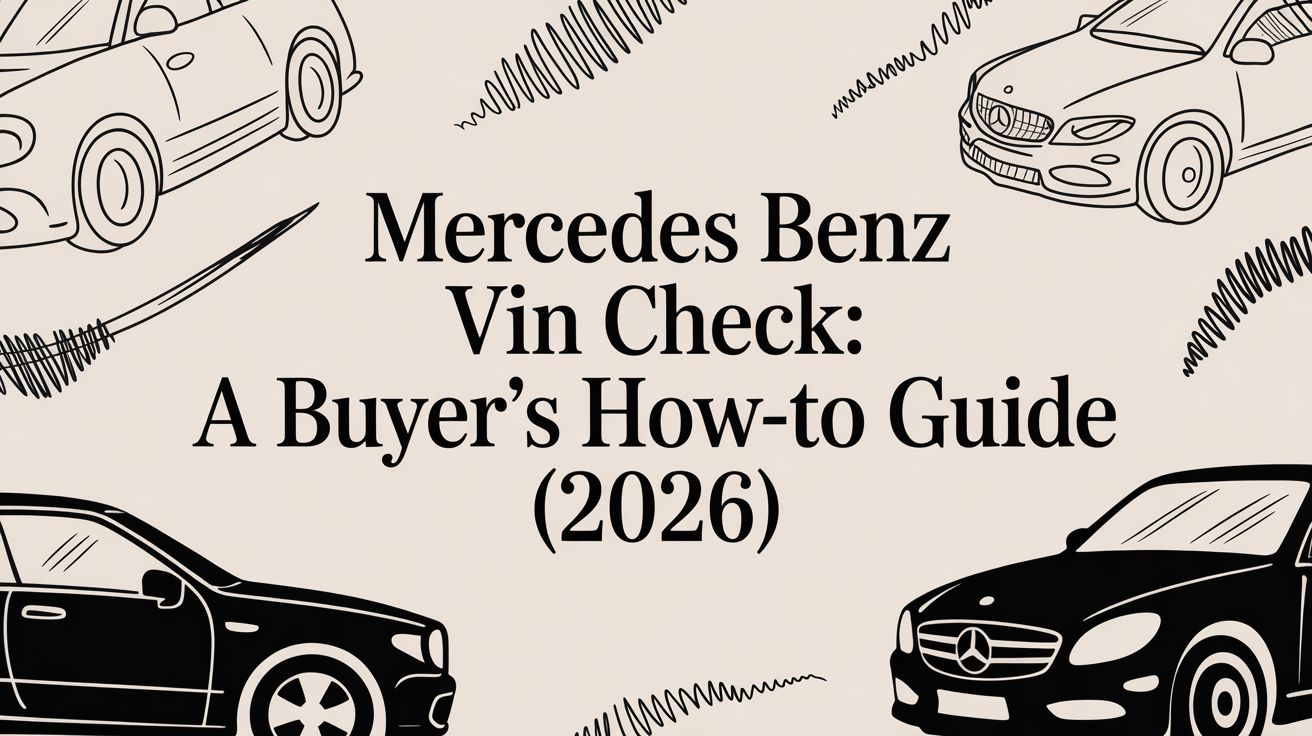 Mercedes Benz VIN Check: A Buyer's How-To Guide (2026)