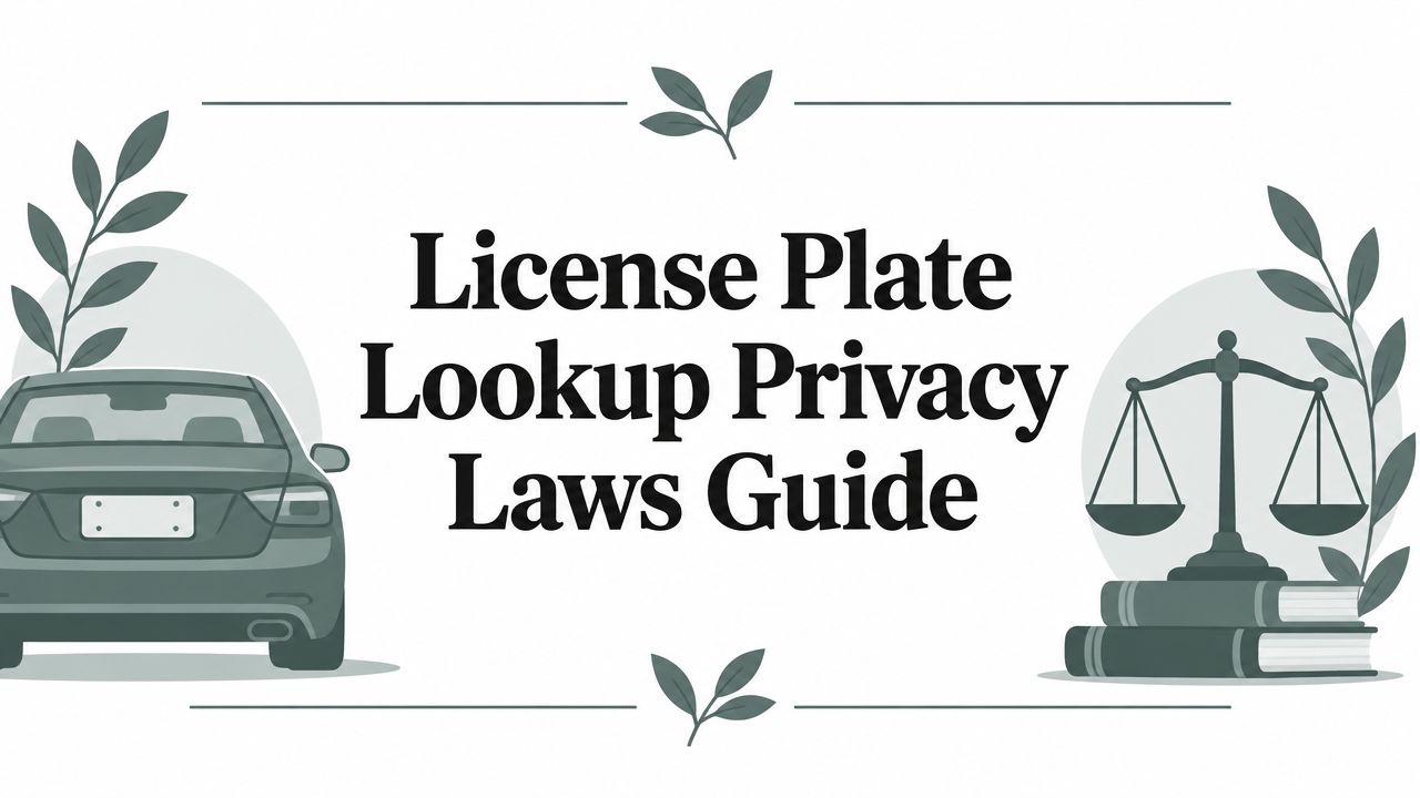 License Plate Lookup Privacy Laws Guide