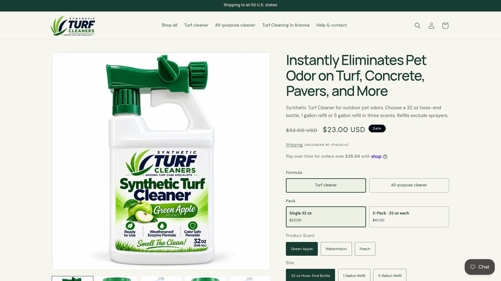 Odor Fresh Turf Cleaner by Synthetic Turf Cleaners