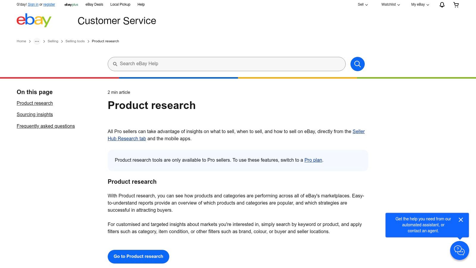 eBay Product Research, formerly Terapeak