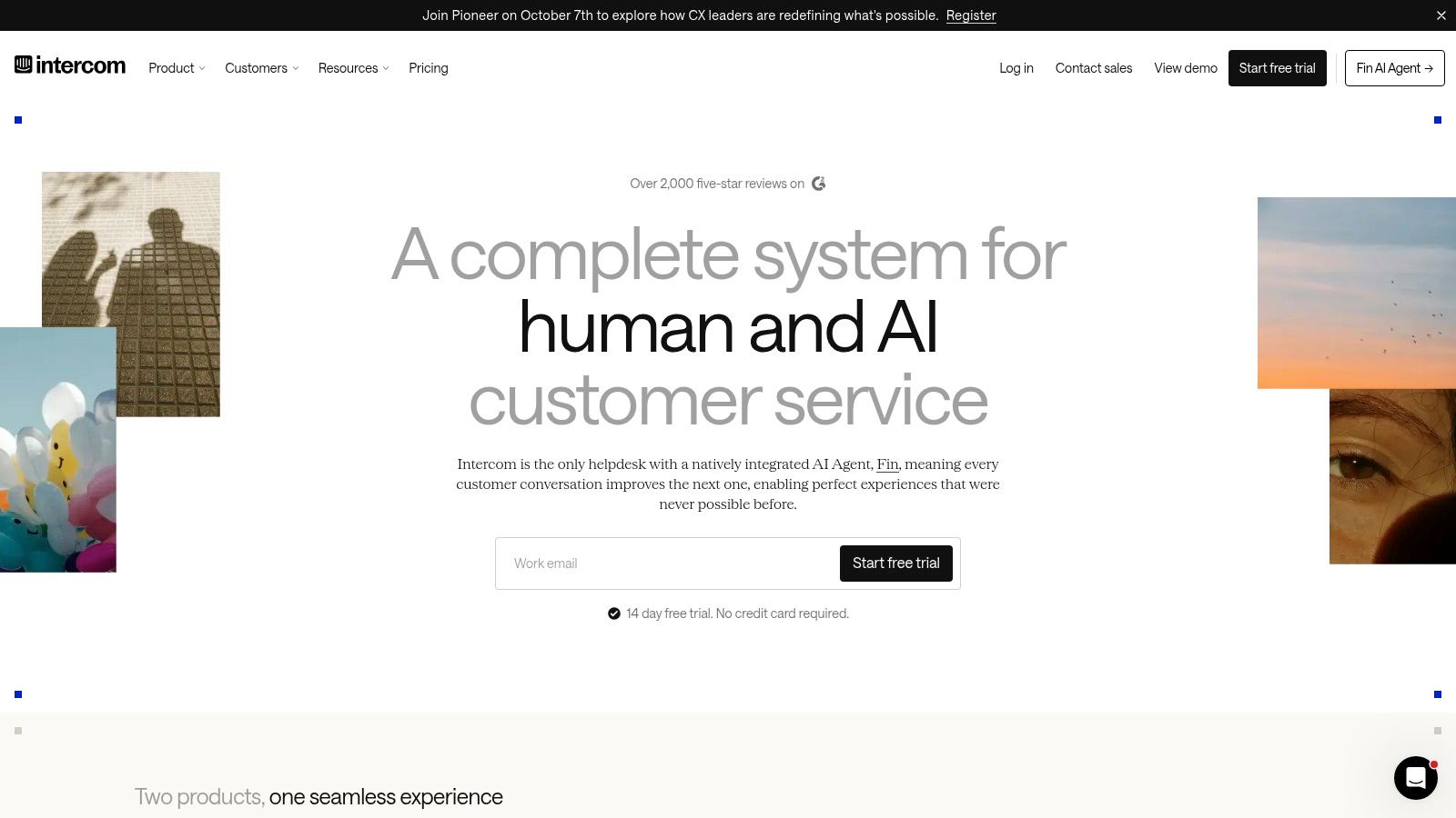Intercom with Fin AI Agent