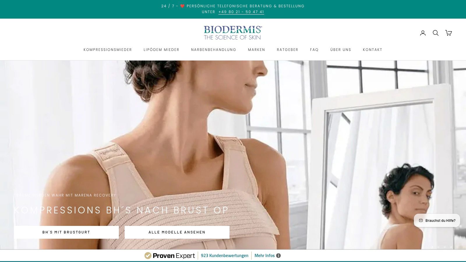 Screenshot from https://www.biodermis-shop.com