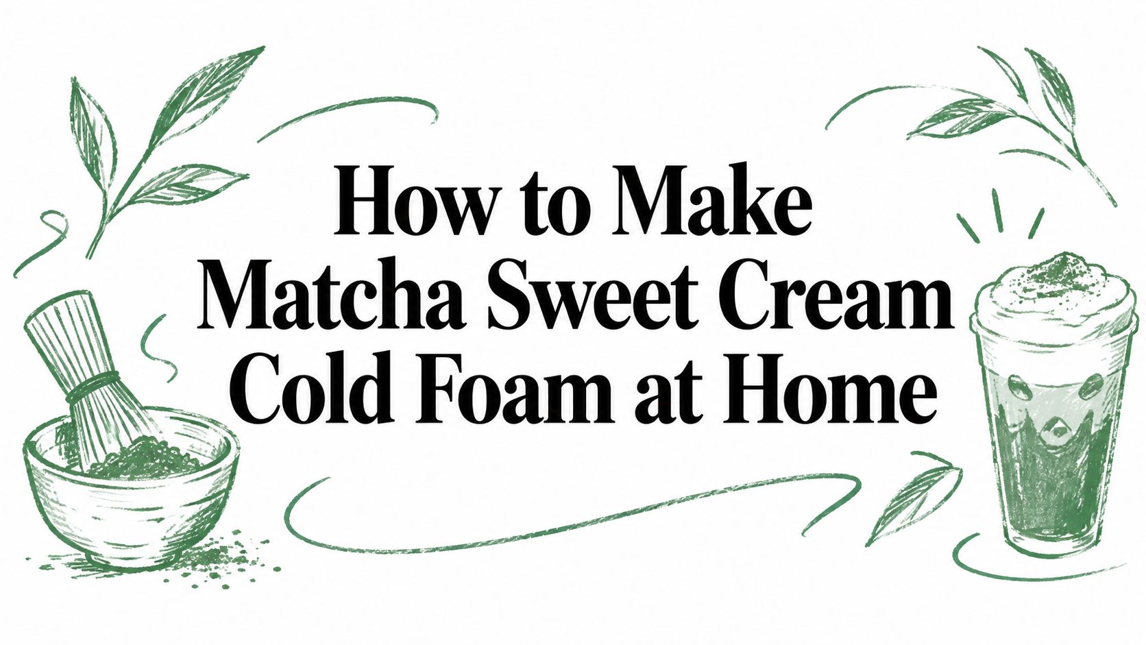 How to Make Matcha Sweet Cream Cold Foam at Home